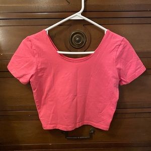American Apparel Pink Crop Top Size Medium